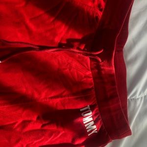Red Tommy Hilfiger red joggers for girls